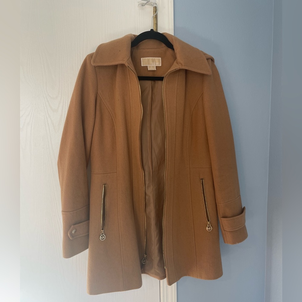 Michael Kors Camel Colored Wool Coat - Picture 6 of 7
